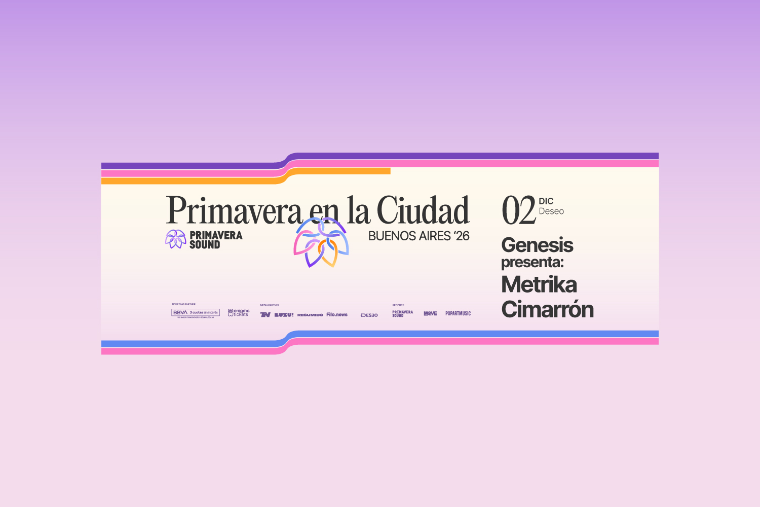 Flyer de Genesis presenta: Metrika, Cimarrón & más invitados