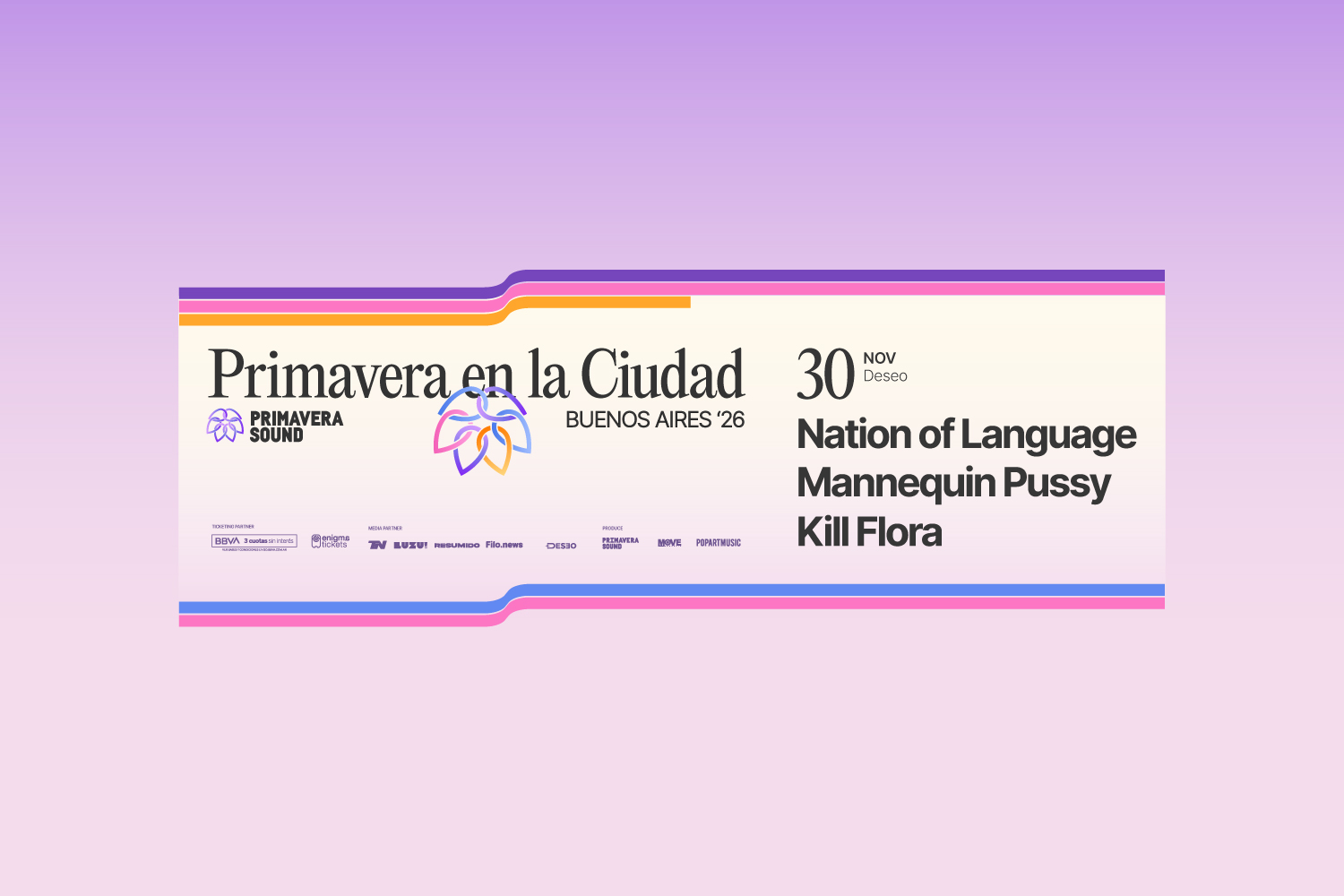 Flyer de NATION OF LANGUAGE & MANNEQUIN PUSSY